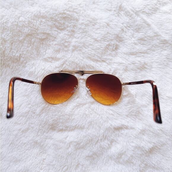 Doug Brown W/ Gold Rim Aviator Sunglasses - Picture 9 of 12